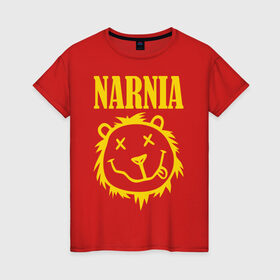 Женская футболка хлопок с принтом Narnia в Санкт-Петербурге, 100% хлопок | прямой крой, круглый вырез горловины, длина до линии бедер, слегка спущенное плечо | nirvana | антибренд | музыка | нирвана | рок