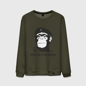 Мужской свитшот хлопок с принтом Viva la evolucion в Санкт-Петербурге, 100% хлопок |  | Тематика изображения на принте: 