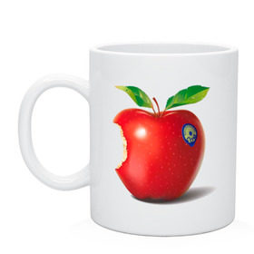 Кружка с принтом откусанное яблоко в Санкт-Петербурге, керамика | объем — 330 мл, диаметр — 80 мм. Принт наносится на бока кружки, можно сделать два разных изображения | apple | вкусное | девушкам | фрукты | фрукты и ягоды | яблоко