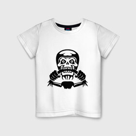 Детская футболка хлопок с принтом Страшно в Санкт-Петербурге, 100% хлопок | круглый вырез горловины, полуприлегающий силуэт, длина до линии бедер | 