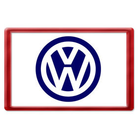 Магнит 45*70 с принтом mini logo Volkswagen в Санкт-Петербурге, Пластик | Размер: 78*52 мм; Размер печати: 70*45 | Тематика изображения на принте: volkswagen | авто | автобренды | логотип volkswagen | логотип фольцваген | тачки | фольцваген
