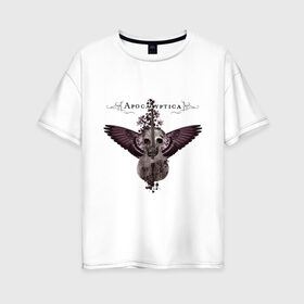 Женская футболка хлопок Oversize с принтом Apocalyptica2 в Санкт-Петербурге, 100% хлопок | свободный крой, круглый ворот, спущенный рукав, длина до линии бедер
 | apocalyptica | punk | rock | апокалиптика | панк | рок | рок музыка