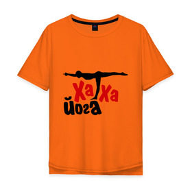 Мужская футболка хлопок Oversize с принтом Хатха йога в Санкт-Петербурге, 100% хлопок | свободный крой, круглый ворот, “спинка” длиннее передней части | занятия | индия | йог | ом | спорт | тренировки