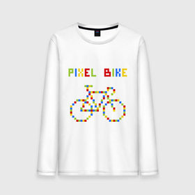 Мужской лонгслив хлопок с принтом Pixel Bike in color в Санкт-Петербурге, 100% хлопок |  | Тематика изображения на принте: 