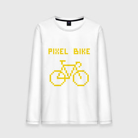 Мужской лонгслив хлопок с принтом Pixel Bike one color в Санкт-Петербурге, 100% хлопок |  | 