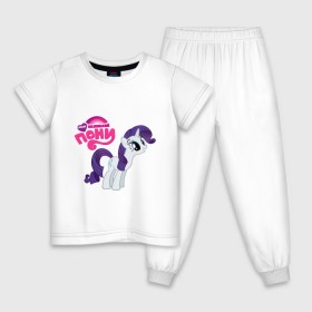 Детская пижама хлопок с принтом Рарити в Санкт-Петербурге, 100% хлопок |  брюки и футболка прямого кроя, без карманов, на брюках мягкая резинка на поясе и по низу штанин
 | лошадка | мой маленький пони | пони | флаттершай