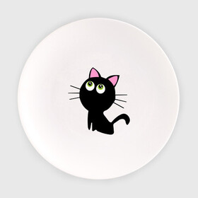 Тарелка с принтом Маленький котенок в Санкт-Петербурге, фарфор | диаметр - 210 мм
диаметр для нанесения принта - 120 мм | киса | котенок | котик | кошка | черная кошка | черный кот
