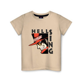 Детская футболка хлопок с принтом Hellsing Алукард в Санкт-Петербурге, 100% хлопок | круглый вырез горловины, полуприлегающий силуэт, длина до линии бедер | Тематика изображения на принте: anime | hellsing | аниме | анимэ | манга | хеллсинг