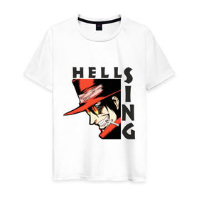 Мужская футболка хлопок с принтом Hellsing Алукард в Санкт-Петербурге, 100% хлопок | прямой крой, круглый вырез горловины, длина до линии бедер, слегка спущенное плечо. | anime | hellsing | аниме | анимэ | манга | хеллсинг