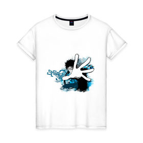 Женская футболка хлопок с принтом Bleach рука в Санкт-Петербурге, 100% хлопок | прямой крой, круглый вырез горловины, длина до линии бедер, слегка спущенное плечо | блич
