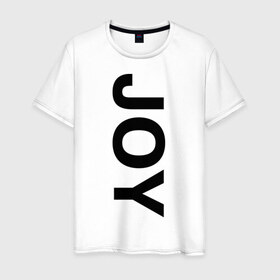 Мужская футболка хлопок с принтом Joy BMW в Санкт-Петербурге, 100% хлопок | прямой крой, круглый вырез горловины, длина до линии бедер, слегка спущенное плечо. | bmw | joy | motosport | авто | автобренды | бмв | бэха | логотип бмв
