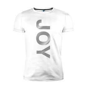 Мужская футболка премиум с принтом Joy metal в Санкт-Петербурге, 92% хлопок, 8% лайкра | приталенный силуэт, круглый вырез ворота, длина до линии бедра, короткий рукав | автобренды | автомобильные | джой | машина | тачка