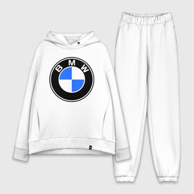 Женский костюм хлопок Oversize с принтом Logo BMW в Санкт-Петербурге,  |  | автобренды | автомобильные | бмв | лого | машина | тачка