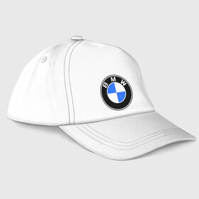Бейсболка с принтом Logo BMW в Санкт-Петербурге, 100% хлопок | классический козырек, металлическая застежка-регулятор размера | Тематика изображения на принте: автобренды | автомобильные | бмв | лого | машина | тачка