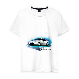 Мужская футболка хлопок с принтом Honda INTEGRA в Санкт-Петербурге, 100% хлопок | прямой крой, круглый вырез горловины, длина до линии бедер, слегка спущенное плечо. | honda interga | tourer | ходна интегра | японские автомобили