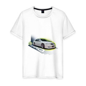 Мужская футболка хлопок с принтом Nissan CEFIRO в Санкт-Петербурге, 100% хлопок | прямой крой, круглый вырез горловины, длина до линии бедер, слегка спущенное плечо. | nissan cefiro | ниссан | ниссан цефиро | японские автомобили