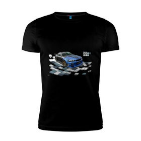 Мужская футболка премиум с принтом Nisan Skyline в Санкт-Петербурге, 92% хлопок, 8% лайкра | приталенный силуэт, круглый вырез ворота, длина до линии бедра, короткий рукав | Тематика изображения на принте: nissan skyline | tourer | ниссан | скайлайн | японские автомобили
