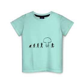 Детская футболка хлопок с принтом Эволюция после взрыва в Санкт-Петербурге, 100% хлопок | круглый вырез горловины, полуприлегающий силуэт, длина до линии бедер | атомная бомба | мутант | радиация | эволюция | экология | ядерный взрыв