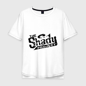Мужская футболка хлопок Oversize с принтом the shady в Санкт-Петербурге, 100% хлопок | свободный крой, круглый ворот, “спинка” длиннее передней части | eminm | slim shady | еминем | реп | репчик | рэп