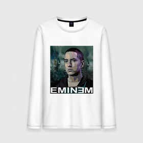Мужской лонгслив хлопок с принтом постер Eminem в Санкт-Петербурге, 100% хлопок |  | Тематика изображения на принте: eminm | slim shady | еминем | реп | репчик | рэп