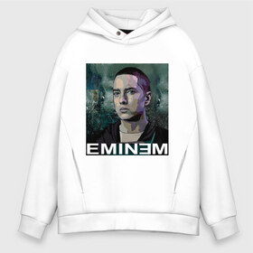 Мужское худи Oversize хлопок с принтом постер Eminem в Санкт-Петербурге, френч-терри — 70% хлопок, 30% полиэстер. Мягкий теплый начес внутри —100% хлопок | боковые карманы, эластичные манжеты и нижняя кромка, капюшон на магнитной кнопке | Тематика изображения на принте: eminm | slim shady | еминем | реп | репчик | рэп