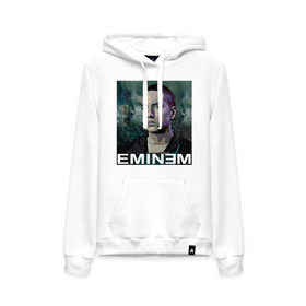 Женская толстовка хлопок с принтом постер Eminem в Санкт-Петербурге, френч-терри, мягкий теплый начес внутри (100% хлопок) | карман-кенгуру, эластичные манжеты и нижняя кромка, капюшон с подкладом и шнурком | eminm | slim shady | еминем | реп | репчик | рэп