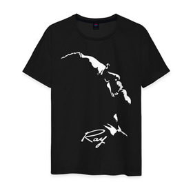 Мужская футболка хлопок с принтом Ray Charles в Санкт-Петербурге, 100% хлопок | прямой крой, круглый вырез горловины, длина до линии бедер, слегка спущенное плечо. | jazz | ray charles | джаз | музыка | рэй чарльз