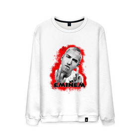 Мужской свитшот хлопок с принтом Eminem blood в Санкт-Петербурге, 100% хлопок |  | eminm | slim shady | еминем | реп | репчик | рэп