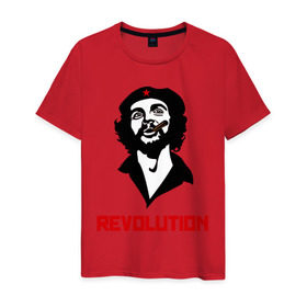 Мужская футболка хлопок с принтом Che Guevara Revolution в Санкт-Петербурге, 100% хлопок | прямой крой, круглый вырез горловины, длина до линии бедер, слегка спущенное плечо. | че гевара
