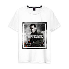 Мужская футболка хлопок с принтом Schwarzenegger в Санкт-Петербурге, 100% хлопок | прямой крой, круглый вырез горловины, длина до линии бедер, слегка спущенное плечо. | expendables | schwarzenegger | арни | кино. фильмы | неудержимые | шварценеггер