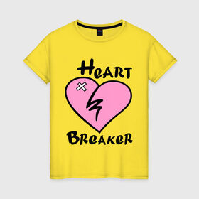 Женская футболка хлопок с принтом Heart beaker (разбивательница сердец) в Санкт-Петербурге, 100% хлопок | прямой крой, круглый вырез горловины, длина до линии бедер, слегка спущенное плечо | девушкам пафосные | любовь | разбиваю сердца | сердце | сердцеедка
