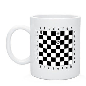 Кружка с принтом Комбинация шах и мат в Санкт-Петербурге, керамика | объем — 330 мл, диаметр — 80 мм. Принт наносится на бока кружки, можно сделать два разных изображения | checkmate | мат | шах | шах и мат | шахматист | шахматная доска | шахматы