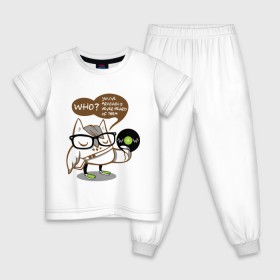 Детская пижама хлопок с принтом Сова хипстер в Санкт-Петербурге, 100% хлопок |  брюки и футболка прямого кроя, без карманов, на брюках мягкая резинка на поясе и по низу штанин
 | Тематика изображения на принте: 