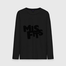 Мужской лонгслив хлопок с принтом Misfits лого в Санкт-Петербурге, 100% хлопок |  | missfit | мисфит | отбросы | сериалы
