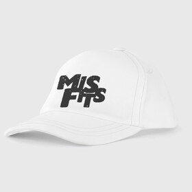 Детская бейсболка с принтом Misfits лого в Санкт-Петербурге, 100% хлопок | классический козырек, металлическая застежка-регулятор размера | missfit | мисфит | отбросы | сериалы