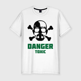 Мужская футболка премиум с принтом Danger Toxic в Санкт-Петербурге, 92% хлопок, 8% лайкра | приталенный силуэт, круглый вырез ворота, длина до линии бедра, короткий рукав | Тематика изображения на принте: danger | danger toxic | toxic | кино | мультфильмы и тв | опасно таксин