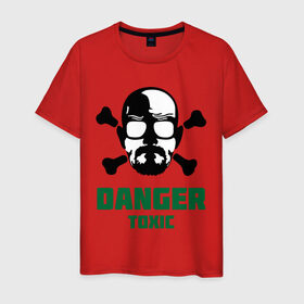 Мужская футболка хлопок с принтом Danger Toxic в Санкт-Петербурге, 100% хлопок | прямой крой, круглый вырез горловины, длина до линии бедер, слегка спущенное плечо. | danger | danger toxic | toxic | кино | мультфильмы и тв | опасно таксин