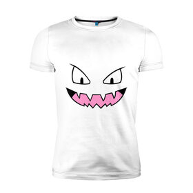 Мужская футболка премиум с принтом Smile Hell в Санкт-Петербурге, 92% хлопок, 8% лайкра | приталенный силуэт, круглый вырез ворота, длина до линии бедра, короткий рукав | smile hell | смайлы
