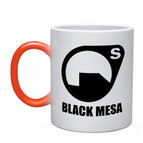 Кружка хамелеон с принтом Black mesa Black logo в Санкт-Петербурге, керамика | меняет цвет при нагревании, емкость 330 мл | black mesa | игры | компьютерные игры