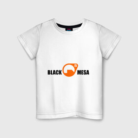 Детская футболка хлопок с принтом Black mesa Main logo в Санкт-Петербурге, 100% хлопок | круглый вырез горловины, полуприлегающий силуэт, длина до линии бедер | black mesa | игры | компьютерные игры