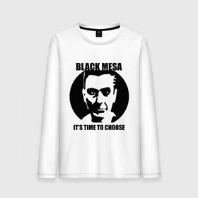 Мужской лонгслив хлопок с принтом Black mesa Choose в Санкт-Петербурге, 100% хлопок |  | black mesa | игры | компьютерные игры