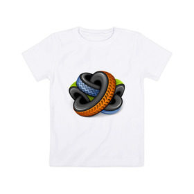 Детская футболка хлопок с принтом Цветной логотип в Санкт-Петербурге, 100% хлопок | круглый вырез горловины, полуприлегающий силуэт, длина до линии бедер | auto | авто | клуб автолюбителей | логотип автокадабра | машины | тачки