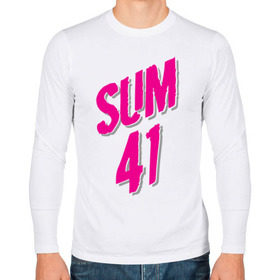 Мужской лонгслив хлопок с принтом Sum 41 logo в Санкт-Петербурге, 100% хлопок |  | Тематика изображения на принте: sum 41 | музыка | панк рок | рок | сам 41
