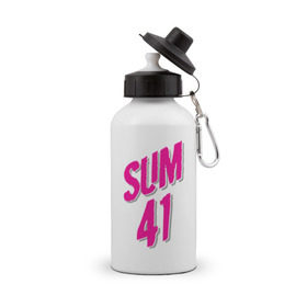 Бутылка спортивная с принтом Sum 41 logo в Санкт-Петербурге, металл | емкость — 500 мл, в комплекте две пластиковые крышки и карабин для крепления | sum 41 | музыка | панк рок | рок | сам 41
