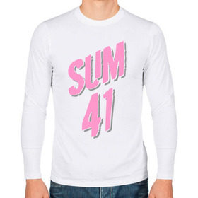Мужской лонгслив хлопок с принтом Sum 41 pink в Санкт-Петербурге, 100% хлопок |  | rock | музыка | музыкальные стили | панк | панк рок | рок