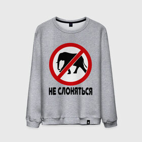 Мужской свитшот хлопок с принтом Не слоняться в Санкт-Петербурге, 100% хлопок |  | Тематика изображения на принте: слон