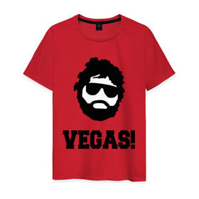 Мужская футболка хлопок с принтом VEGAS! в Санкт-Петербурге, 100% хлопок | прямой крой, круглый вырез горловины, длина до линии бедер, слегка спущенное плечо. | hangover | лас вегас | мальчишник в вегасе