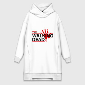 Платье-худи хлопок с принтом The Walking Dead, кровавый след в Санкт-Петербурге,  |  | живые мертвецы | кино | кровь | ладонь | отпечаток | пальцы | рука | сериал | телевидение | телесериал | ходячие мертвецы