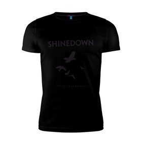 Мужская футболка премиум с принтом Shinedown Soun of Madness в Санкт-Петербурге, 92% хлопок, 8% лайкра | приталенный силуэт, круглый вырез ворота, длина до линии бедра, короткий рукав | Тематика изображения на принте: shinedown soun of madness | группы | музыка | рок группы | рок музыка