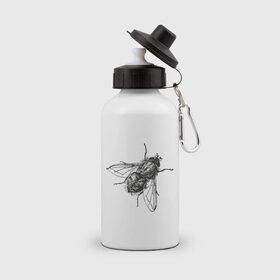 Бутылка спортивная с принтом Назойливая муха в Санкт-Петербурге, металл | емкость — 500 мл, в комплекте две пластиковые крышки и карабин для крепления | животные | муха | назойливая | назойливая муха | прикольные картинки